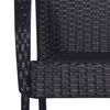 vidaXL 7 Piece Garden Dining Set Poly Rattan Black