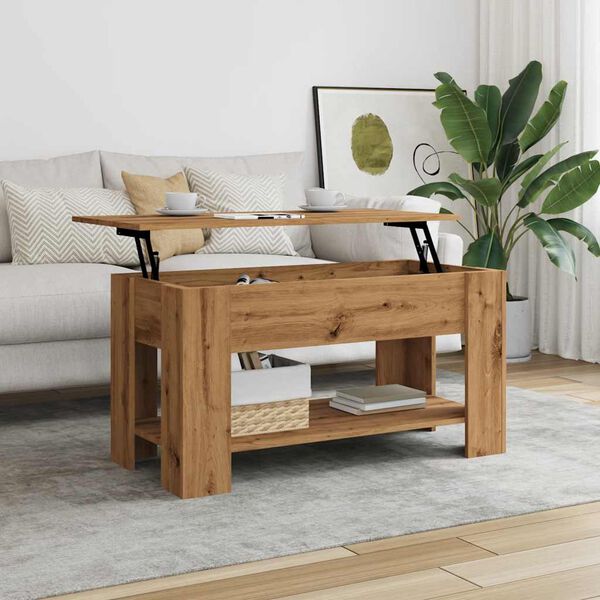 vidaXL Coffee Table Artisan Oak 101x49x52 cm Engineered Wood
