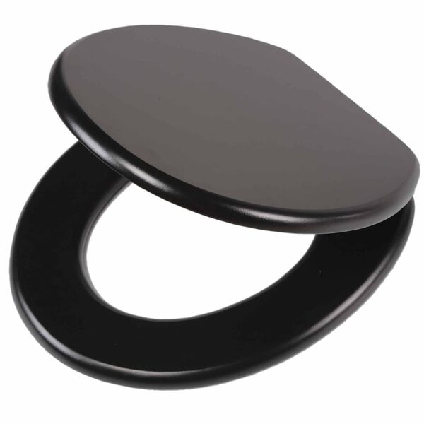 Tiger Toilet Seat Leatherlook MDF Black 252540746