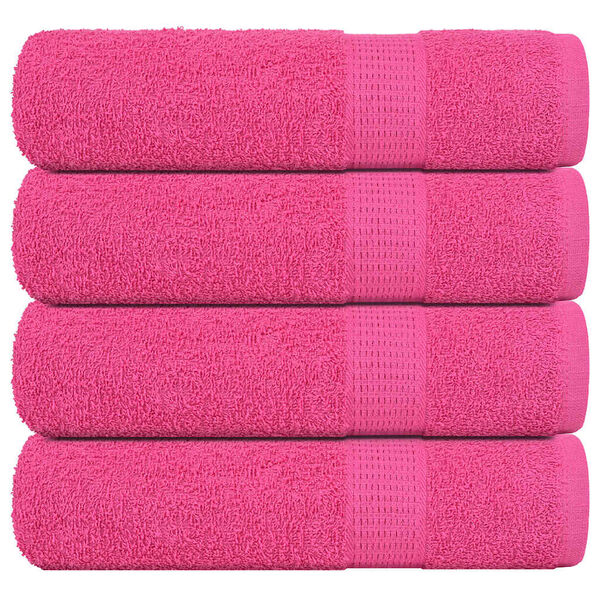 vidaXL Bath Towels "FROGN" 4 pcs Pink 100x150 cm 360 gsm