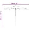 vidaXL Garden Parasol with Wooden Pole Bordeaux Red 299x240 cm