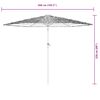 vidaXL Garden Parasol with Steel Pole Blue 268x268x226 cm