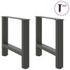 vidaXL Coffee Table Legs Anthracite 2 pcs 60x(42-43) cm Steel