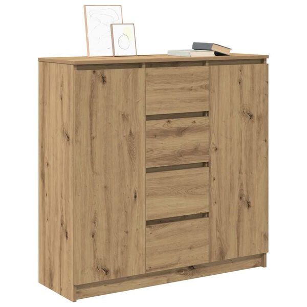 vidaXL Sideboard with Drawers Artisan Oak 100.5x35x98.5 cm Engineered Wood