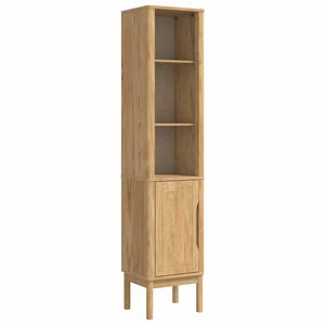 vidaXL Bathroom Tall Cabinet FLORO Wax Brown 35 x 30 x 160 cm