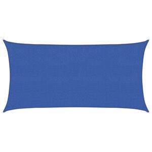vidaXL Sunshade Sail 2 x 6 m HDPE Rectangular Blue