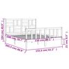 vidaXL Bed Frame without Mattress King Size Solid Wood Pine