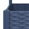 vidaXL Garden Planter with Trellis Blue Grey 80x40x121.5 cm PP
