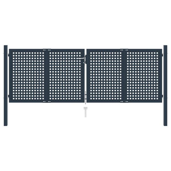 vidaXL Fence Gate Anthracite 306x125 cm Steel