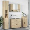 vidaXL Bathroom Furniture Set with Drawer with Shelf 4 pcs Sonoma Oak
