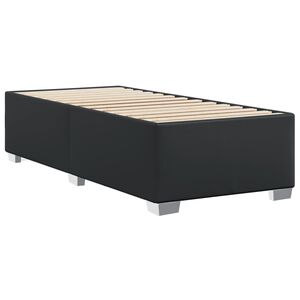 vidaXL Bed Frame without Mattress Black 90x190 cm Single Faux Leather