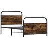 vidaXL Bed Frame Without Mattress 90x200 cm Smoked Oak Engineered Wood