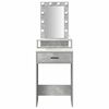 vidaXL Dressing Table Grey 50 x 41 x 140 cm Engineered Wood