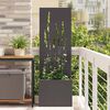 vidaXL Garden Privacy Screen Black 50 x 140 cm Cold-rolled steel