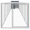 vidaXL Chicken Cage with Run Anthracite 110x813x110 cm Galvanised Steel
