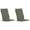 vidaXL 2-Piece High Back Chair Cushions GEMERT 2 pcs 100% Polyester