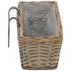 vidaXL Balcony Planter 2 pcs Wicker with PE Lining 60 cm