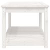 vidaXL Garden Table White 82.5x50.5x45 cm Solid Wood Pine