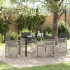 vidaXL Garden Dining Set 5 pcs Light Grey Poly Rattan