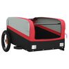 vidaXL Bike Trailer Black and Red 30 kg Iron