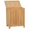 vidaXL Laundry Basket Natural Solid Teak Wood