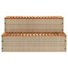 vidaXL Hot Tub Step Beige 100x50x50.5 cm Poly Rattan and Solid Acacia