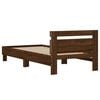 vidaXL Bed Frame without Mattress with LED Lights Brown Oak 100x200 cm
