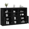 vidaXL Sideboard with LED Lights Black 162x37x100 cm