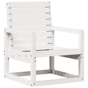 vidaXL Garden Chair White 57.5x63x76 cm Solid Wood Pine
