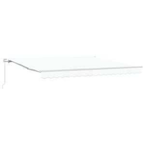 vidaXL Retractable Awning White 400 x 300 cm Polyester and Aluminium