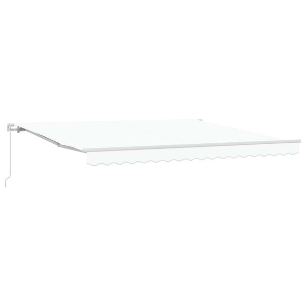 vidaXL Retractable Awning White 400 x 300 cm Polyester