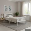 vidaXL Bed Frame without Mattress White Solid Pinewood 90x200 cm