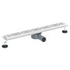 vidaXL Shower Drain Line Design with 360&deg; Siphon Silver 70 cm