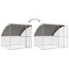 vidaXL Chicken Cage 3 pcs Silver 600 x 200 x 198.5 cm Galvanised Steel