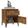 vidaXL Bedside Cabinet Smoked Oak 40x35x50 cm
