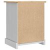 vidaXL Bedside Table with Drawer White 53 x 39 x 66 cm Solid Pine Wood