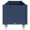 vidaXL Garden Planter with Wheels Blue Grey 240x50x54 cm PP