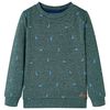 Kids'Sweatshirt Dark Green Melange 128
