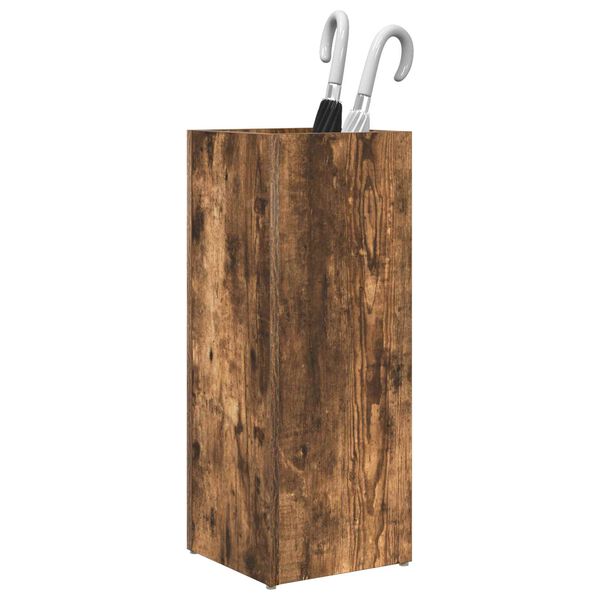 vidaXL Umbrella Stand Smoked Oak 25 x 24.5 x 64 cm Engineered Wood