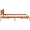 vidaXL Bed Frame Brown 120 x 190 cm Solid Pine wood