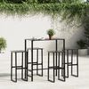 vidaXL Bar Stools 4 pcs Black 38x38x80 cm Powder-coated Steel