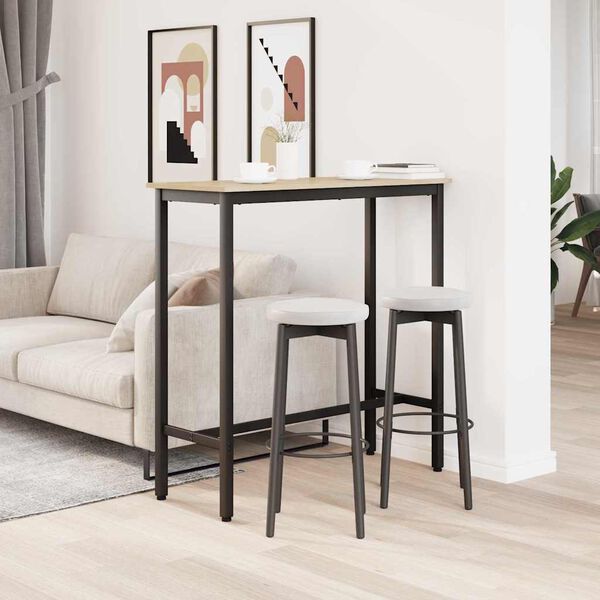 vidaXL Table Sonoma Oak 100 x 40 x 100.5 cm Engineered Wood and Steel