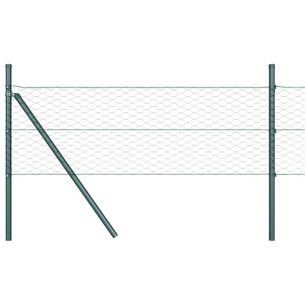 vidaXL Fence Post Green 100 x 0.6 m (36 mm mesh) Steel and PVC