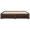 vidaXL Bed Frame without Mattress Brown Oak 180x200 cm Super King Engineered Wood