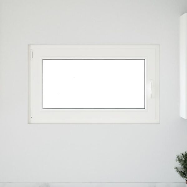 vidaXL Basement Window "RISOR" 100x70 cm Tilt&Turn DIN Left White