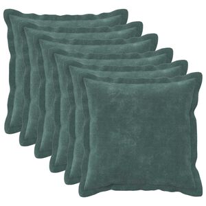 vidaXL Throw Pillow 6 pcs HOUTEN Sea Blue 30 x 30 cm Microfiber Fleece