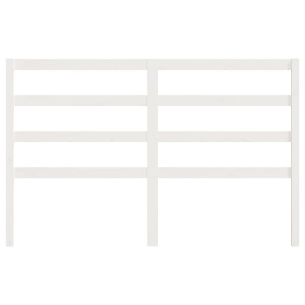 vidaXL Bed Headboard White 156x4x100 cm Solid Wood Pine
