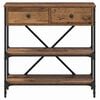vidaXL Console Table with Drawer Brown 100 x 34.5 x 75 cm Wood