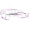 vidaXL Day bed with Trundle Wax Brown 203.5 x 184 x 66 cm