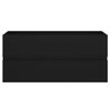 vidaXL Sink Cabinet with Built-in Basin Black Engineered Wood